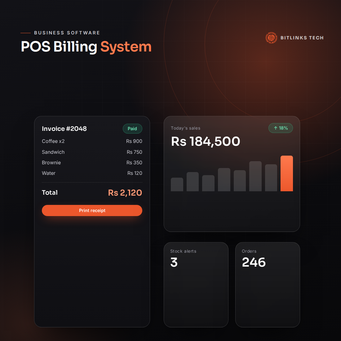POS system for retail business.